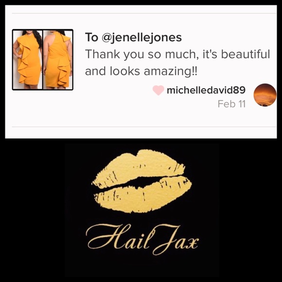 ➕Mustard Ruffle Dress - Picture 3 of 6